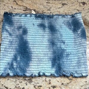 Sky and Sparrow Light Blue Smocked Top
